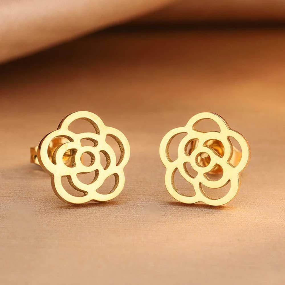 Camellia Necklace & Earrings Set gallery angle