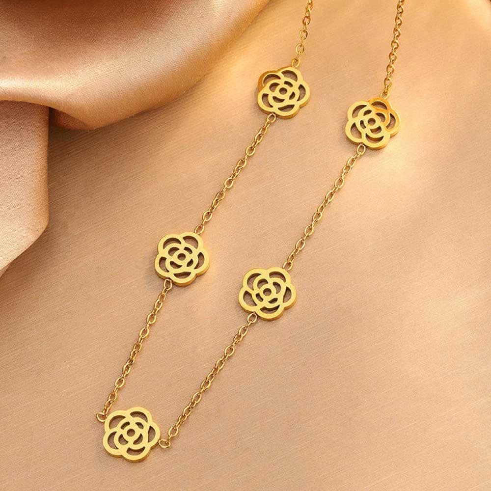 Camellia Necklace & Earrings Set gallery angle