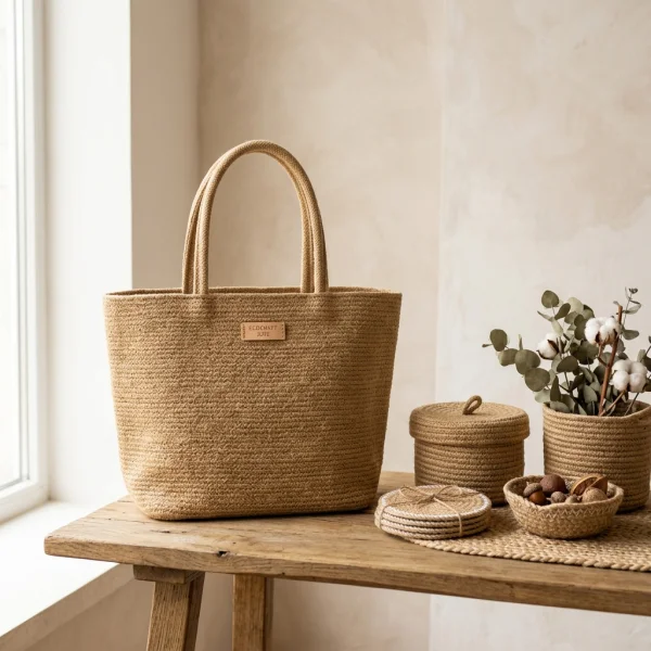 Artisan Handwoven Jute Craft Basket Set